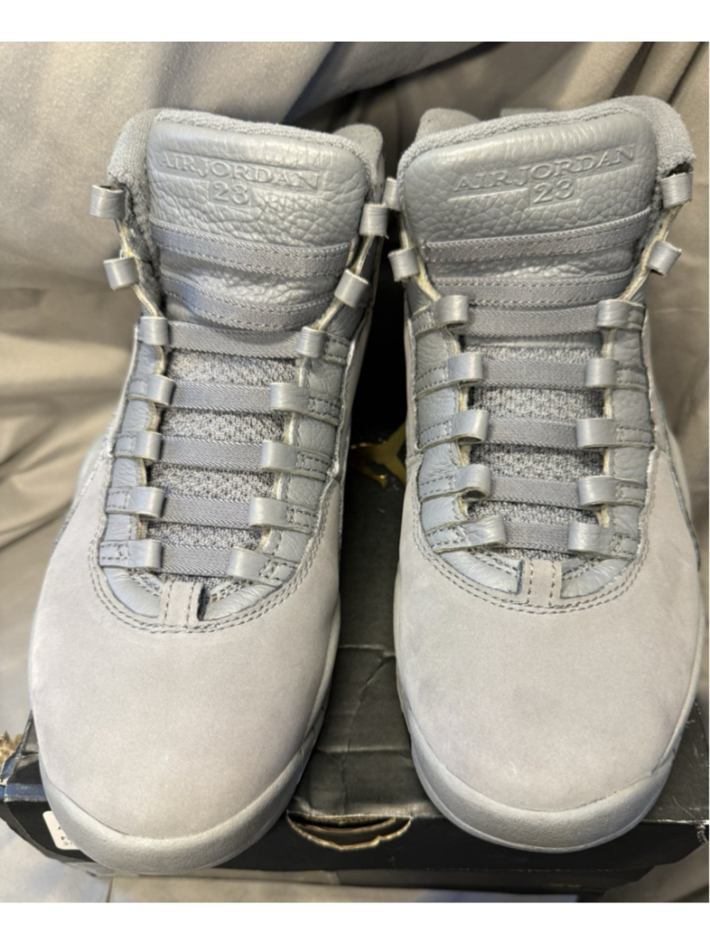 Air Jordan 10 Cool Grey Retro Sneakers 2017 310805-022 Mens Size 9